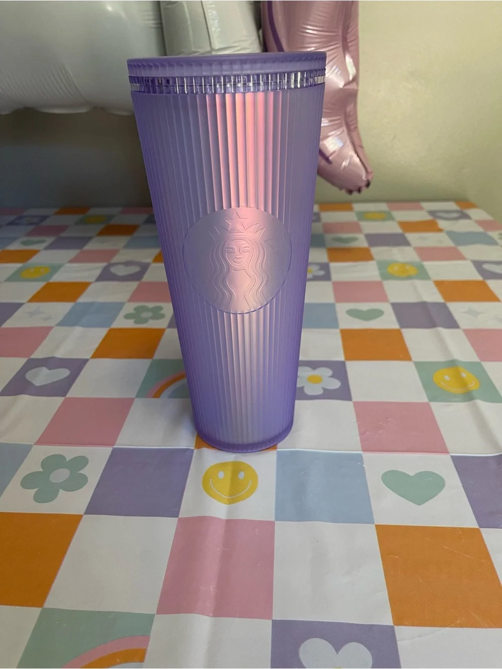 *retired* Starbucks Purple Ombre Ribbed Tumbler - Lavender to Pink